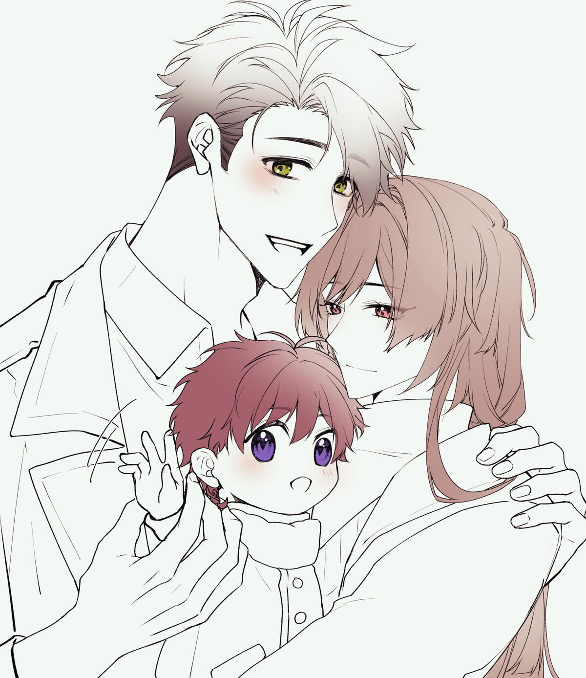 Kuonmei with adoptive child